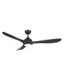 Juno DC 1400mm Stunning 3 Blades 18w Led Tri Colour Dimmable Coastal Friendly Ceiling Fan With Remote Control