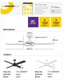 Anova 1320mm No Light DC Smart Ceiling Fan With WIFI Remote Control