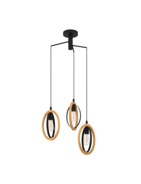 Basildon 43463N Three Light Twist Pendant Light.