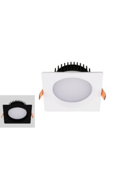 
												DL1367 White Tri-Colour Dimmable Squre 12W 90mm -100mm Cut-Out Down Light