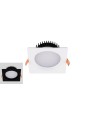 DL1367 White Tri-Colour Dimmable Squre 12W 90mm -100mm Cut-Out Down Light