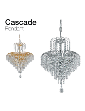 Cascade PE33 Small 4 Light Crystal Pendant Light * 2 Colors *