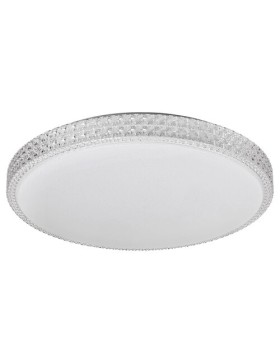 Lovato Large Acrylic Crystal Clear Diamante Style Shade Modern Led 30w Flush Mount Light