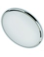 Vesta Small 18w Led Wall Switch Step Dimming Tri-Colour Oyster Ceiling Light Opal Cover With Chrome & White Ring