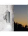 Riga Up/Down Exterior Stainless Steel GU10 Wall Pillar IP44 Spotlight.