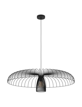 Champerico 390217N Large Black Single Pendant Light.