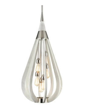 Bonito8 Winter Moss Wood Tear Drop Pendant Light