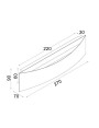 Bristol City Series LED Tri-CCT Interior Curved Up/Down Dimmable Wall Light