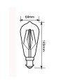 CLA LED Pear Shape ST64 Vintage Dimmable 8W Decorative Clear Glass Globe Available In Warm White & Day Light