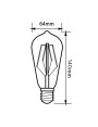 CLA LED Pear Shape ST64 Vintage Dimmable 8W Decorative Clear Glass Globe Available In Warm White & Day Light