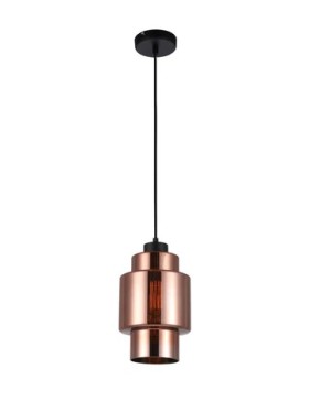 Lamina Retro Copper Coloured  Double Cylinder Pendant Light.