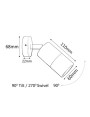 Adjustable Exterior Light Weight Copper finish PG1ACEC GU10 Pillar Spot Wall Light IP54
