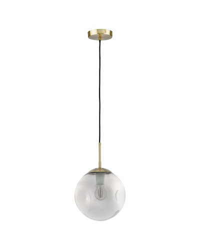 Paddington Small 250mm Amber and Smoke Dimpled Glass Pendant Light