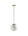 Paddington Small 250mm Amber and Smoke Dimpled Glass Pendant Light