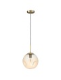 Paddington Small 250mm Amber and Smoke Dimpled Glass Pendant Light