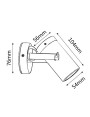 Adjustable Exterior Aged Copper SM1ACECA MR16 Pillar Spot Wall Light IP54