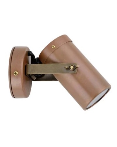 Adjustable Exterior Aged Copper SM1ACECA MR16 Pillar Spot Wall Light IP54