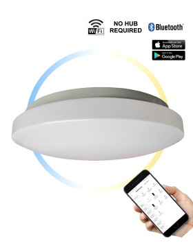 Smtoys1 Led Smart White Round Dimmable Tri-Colour Surface Mount Oyster Light