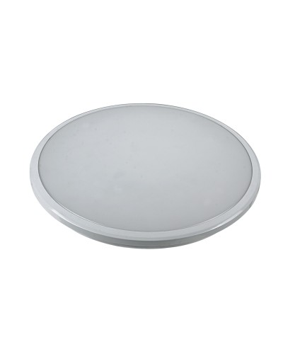 Vesta Small 18w Led Wall Switch Step Dimming Tri-Colour Oyster Ceiling Light Opal Cover With Chrome & White Ring