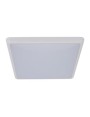 Solar Small 25w Square Slimline Tri-Colour LED Dimmable IP54 Oyster Light White-Black