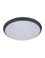 Solar Small 25w Round Slimline Tri-Colour LED Dimmable IP54 Oyster Light White-Black