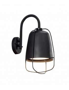 Hink1 Black Exterior Surface Mount Wall Light