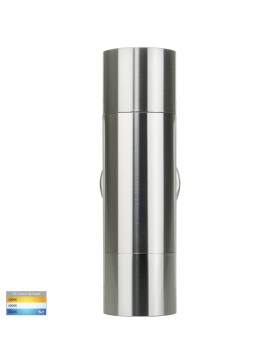 HV1008T 2X12W Tri-colour 240V Up/Down Marine Grade 316 Stainless Steel Wall/Pillar Light