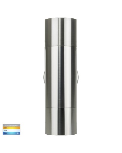 Up/Down Exterior HV1008T 2X12W COB Tri-colour 240V Marine Grade 316 Stainless Steel Wall/Pillar Light