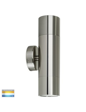 Up/Down Exterior HV1005T GU10 2x9w Tri-Colour 316 Stainless Steel Wall-Pillar Light