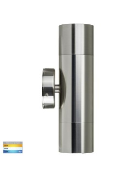 Up/Down Exterior HV1007T Led 12V Mr16 2x5w Tri-Colour Up-Down 316 Marine Grade Stainless Steel Light