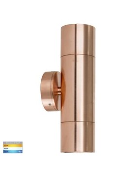 HV1015 Tivah 6W/10W/14W 240V Solid Copper Tri-Colour Up/Down Wall-Pillar Light