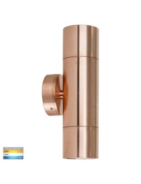 HV1017 Tivah 2x5w 12Volt Mr16 Solid Copper Tri-Colour up/Down Wall/Pillar Light