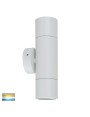 HV1037T GU10 2x5W Tri-Colour White Exterior Wall/Pillar Light