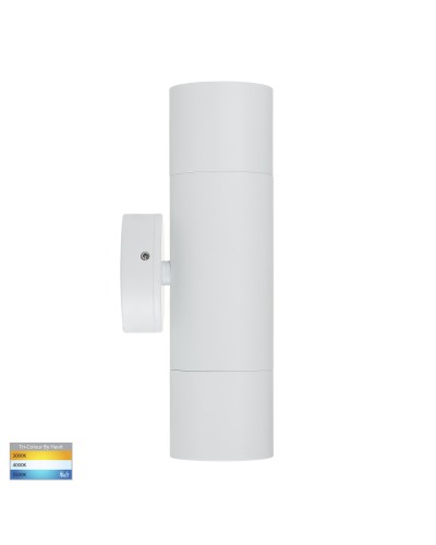 HV1037T MR16 2x5W Tri-Colour Exterior White Wall/Pillar Light