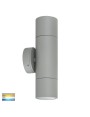 HV1047T GU10 2x5W Tri-Color Exterior Silver Wall/Pillar Light