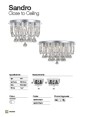 Sandro Modern Small 5 Light Fitting For Low Ceiling