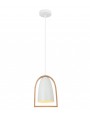 Swing Cone Shape Pendant Light With Timber Outer Frame