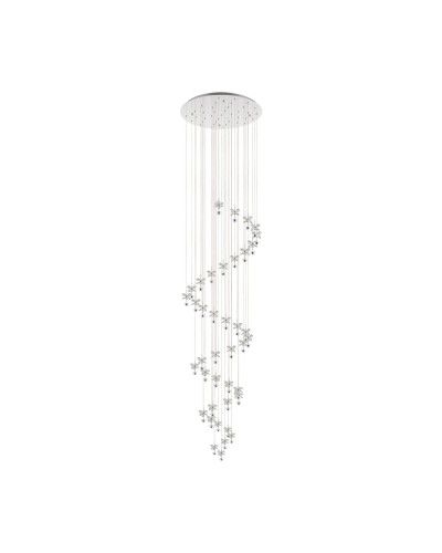 Pianopoli 1 Led Modern Dimmable Crystal Spiral Pendant Light For Staircase 39545