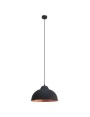 Truro2 Industrial Dome Black-Inner Copper Single pendant Light 49247