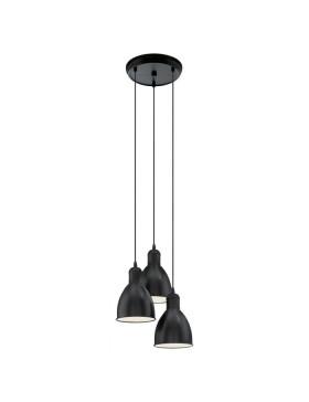 Priddy 49465 Industrial Rural Style 3 Light Pendant