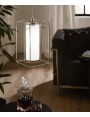 LONCINO 1-94377 Single Kitchen Benchtop Pendant Light Chrome Frame With Opel Glass