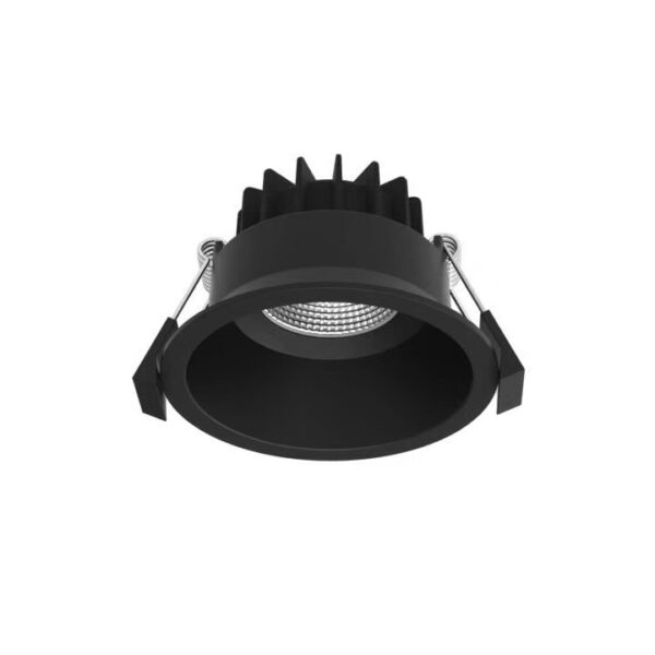 DL9455 Tri-Colour Black Reflector 10W Round 75mm Cut-Out  Dimmable Trimless Down Light
