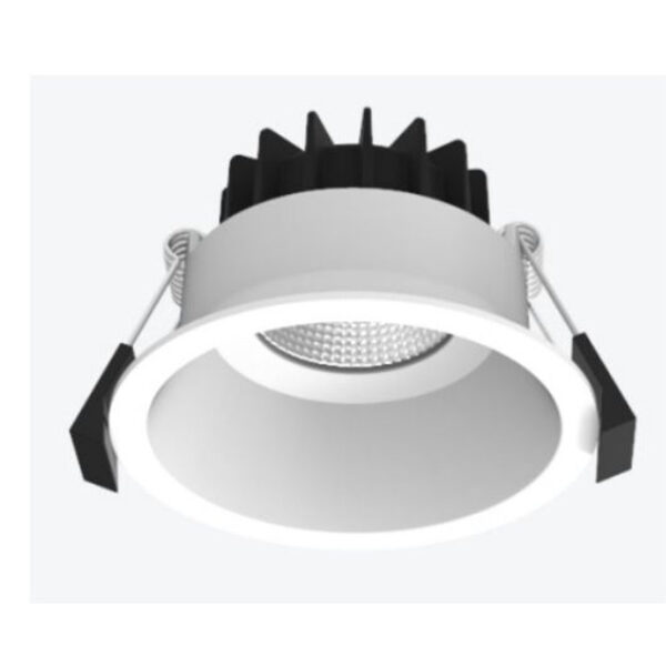 DL9454 Tri-Colour White Trimless 10W Round 90mm Cut-Out  Dimmable Down Light