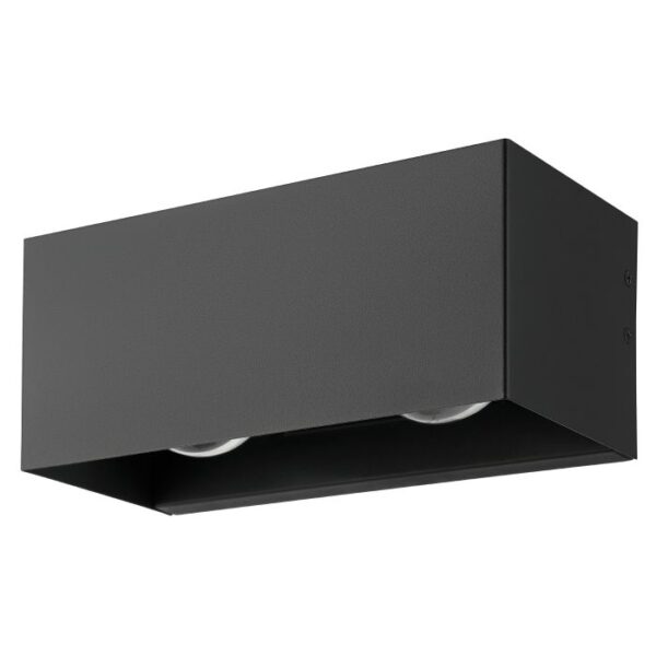 Lesmo 90029 Exterior Black Led Wall Light IP44
