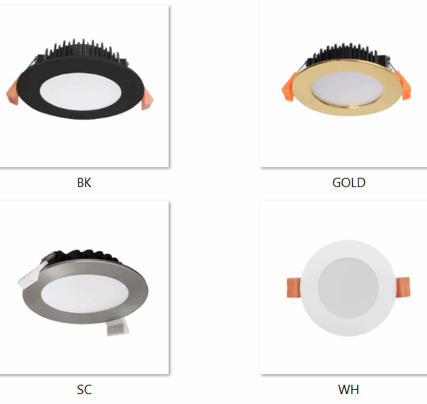 DL1262 Samsung Chip C-bus2 Compatible Tri-Colour Dimmable Flat Face 12W Round 90mm Cut-Out Down Light