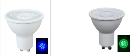 CLA LED GU10 5W Blue-Red Coloured Globes