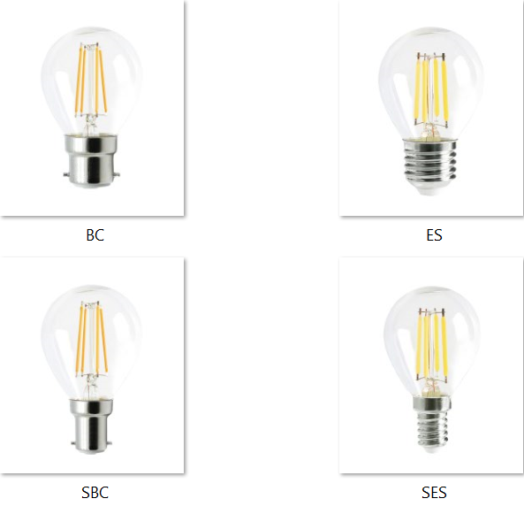 CLA Led Fancy Round 4W Filament Dimmable Clear Globes