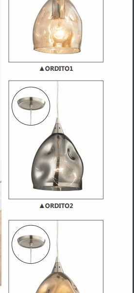 Ordito Industrial Ellipse Shape Single Glass Pendant Light