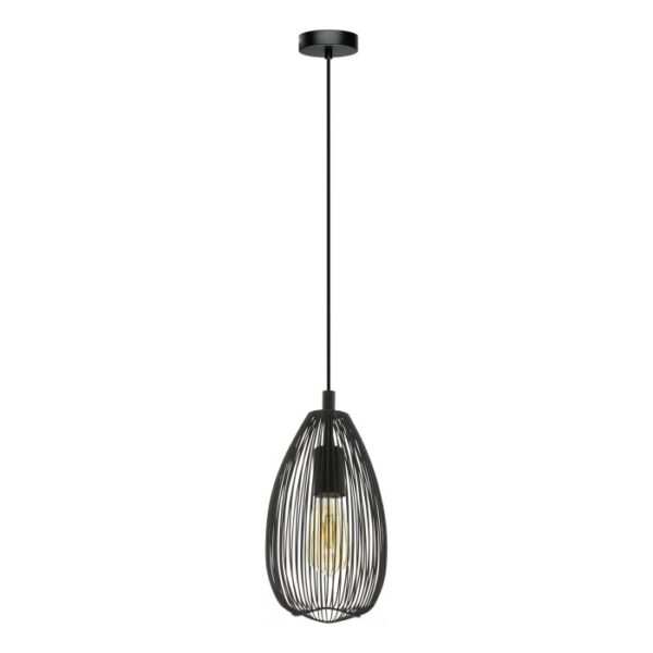 Clevedon 49141N Black Single Pendant Light.