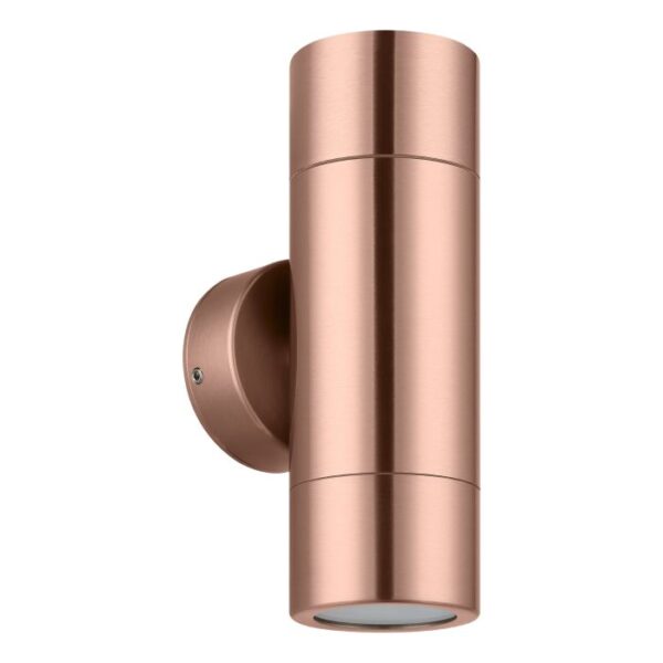 Fremantle1 Up/Down Exterior Copper GU10 Wall Pillar IP65 Spotlight